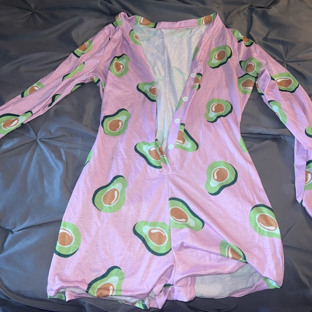 Avocado one piece sleep romper